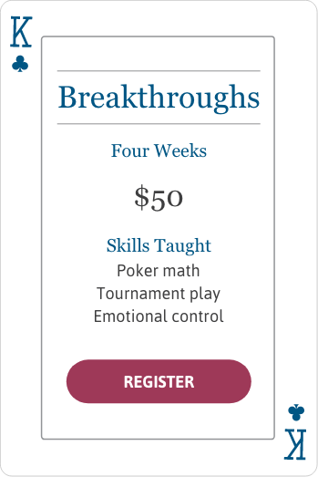 Poker Power Virtual Training - Breakthroughs